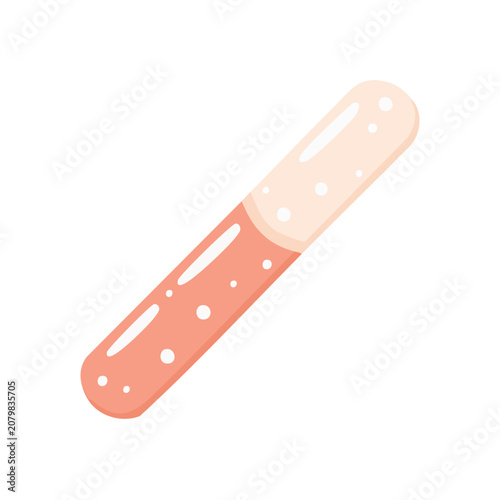 Flat vector illustration of a lipstick tube