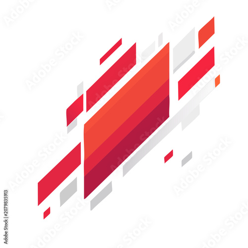 Abstract geometric layers with gradient colors