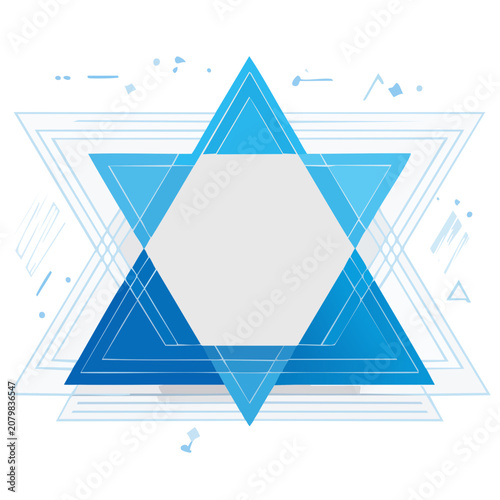 Star of David geometric vector design