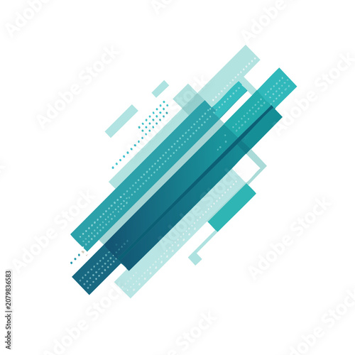 Abstract geometric lines and dots vector design