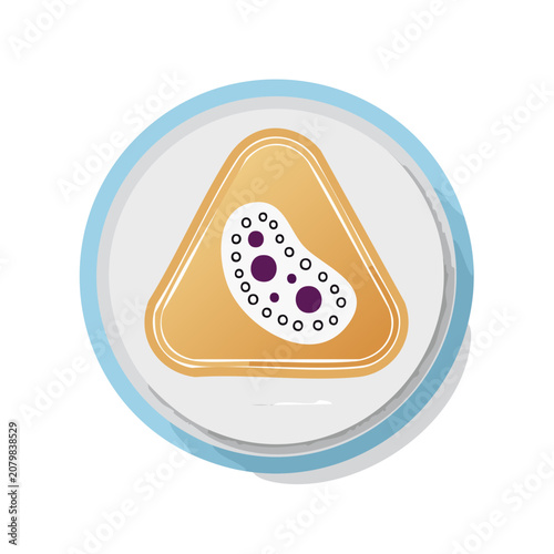 Cell nucleus flat vector illustration