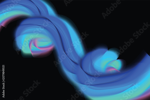 Abstract Blue Gradient Wave Background with Fluid Shape Design