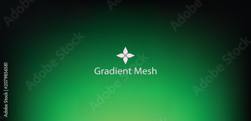 Smooth gradient mesh background, with a subtle, starburst and text