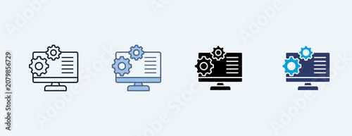Konstfotografi System Multiple Icon Illustration Vector