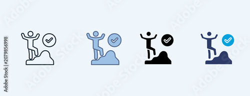 Tableau sur toile Achieve Multiple Icon Illustration Vector