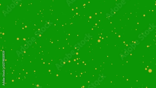 Slow Falling Snowflakes Animation On green Background With Realistic Winter Snow Particles And Smooth Natural Movement