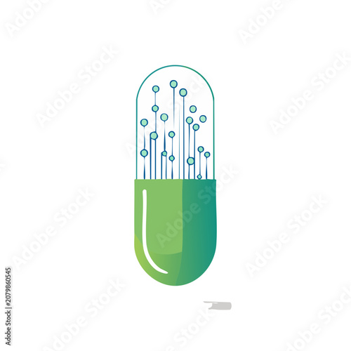 Green capsule with network nodes and data connections