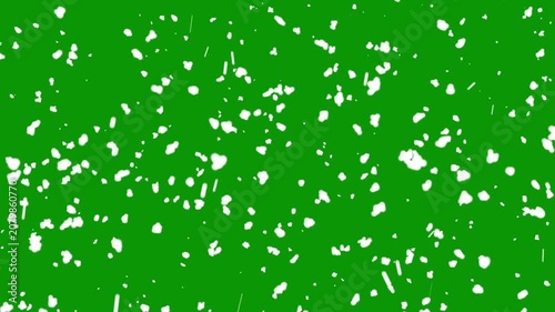 4K Realistic Snowflake Animation Motion Graphic Made In After Effects On Green Background For Christmas Holiday Design