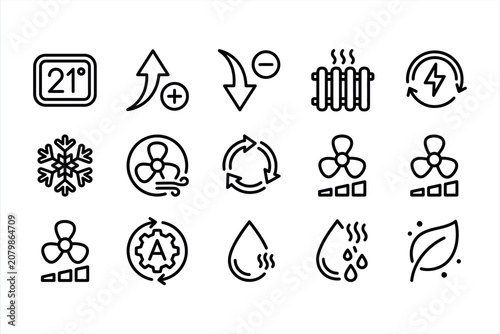 Air Conditioning and Climate Control Icons