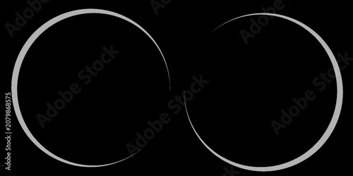Canvastavla total lunar eclipse with one star. vector