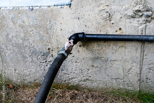 Obraz na plátne Residential Gas Line Safety Valve Close Up