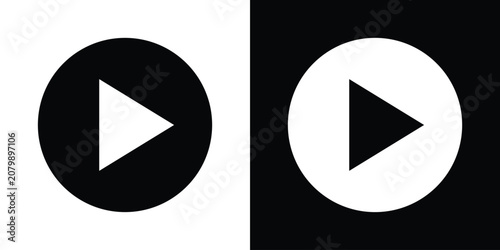 Fotografie Media play button ico