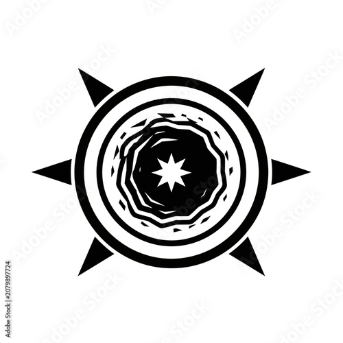 Abstract Geometric Starburst Symbol Vector Icon