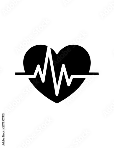 Heart Rate Monitor Symbol Icon.