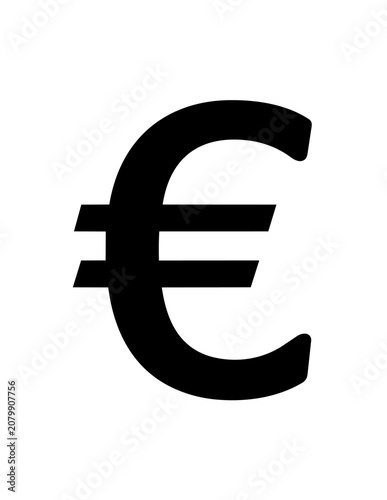 Euro Currency Symbol Icon Sign.