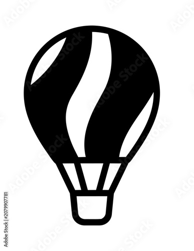Hot air balloon icon symbol.