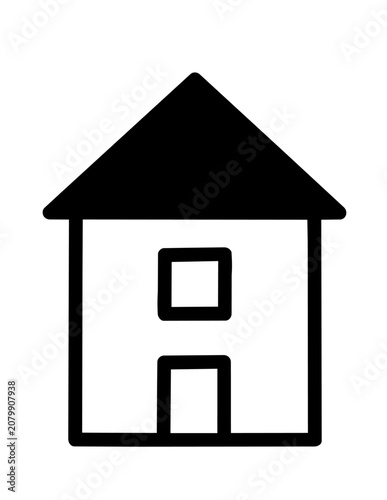 Simple Black House Icon Design.