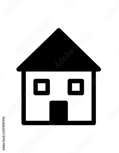 Simple Black House Icon Design.