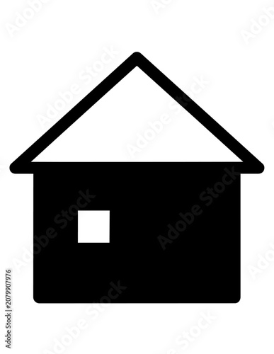 Simple Black House Icon Design.