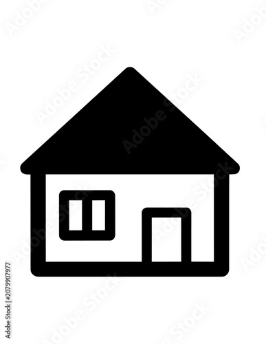 Simple Black House Icon Design.