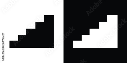 Bild auf Leinwand Stairs icon