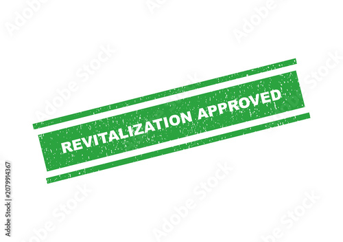 Fotografia Green revitalization approved rubber stamp seal texture