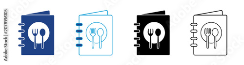 Restaurant Icon Set Multiple Style