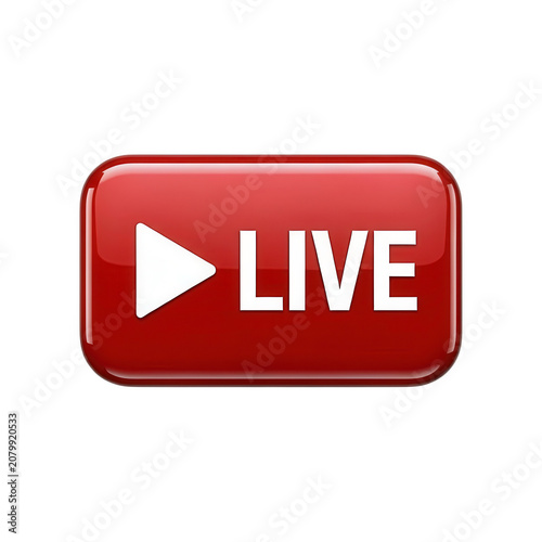 Red Live Stream Button Transparent Background
