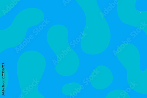 An abstract vector background depicting a stylized water surface or underwater view. The design features soft, organic blue liquid blobs and fluid shapes that resemble water ripples, ocean currents