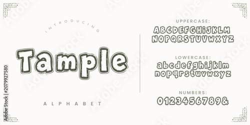 Tample Bubble Cartoon Font Modern Display Typeface for Cute Kids Branding and Poster Design