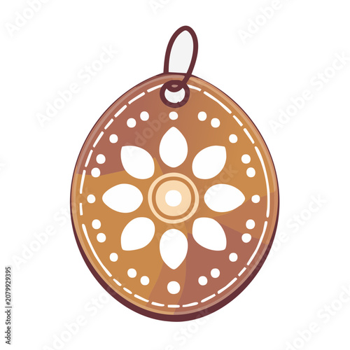 Decorative Flower Mandala Pendant Vector