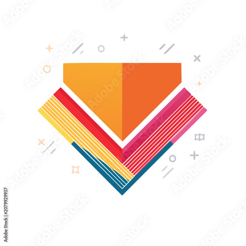 Colorful striped chevron vector illustration
