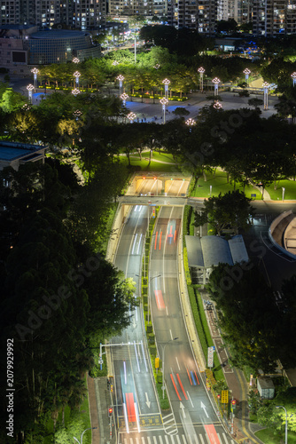 xiamen city night skyline