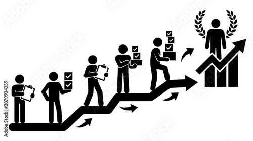 Business growth and success illustration