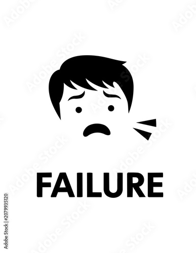 Принти на полотні Sad man with failure expression.