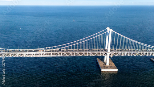Gwangan bridge spanning gwangalli bay in busan, south korea
