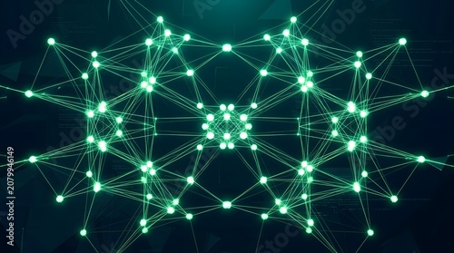 Modern Abstract Neural Network AI Concept