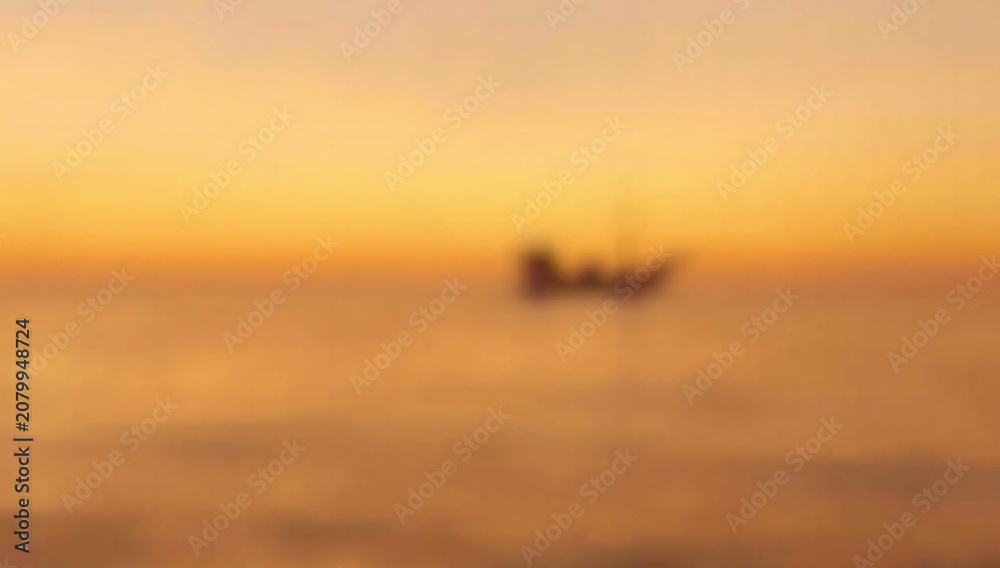 Fototapeta premium Serene sunset with boat