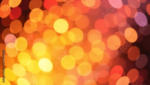 Warm glowing bokeh lights