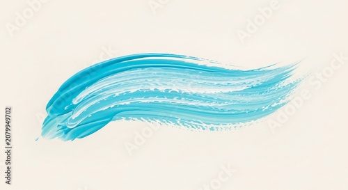 Abstract Light Blue Paint Brush Stroke Texture.