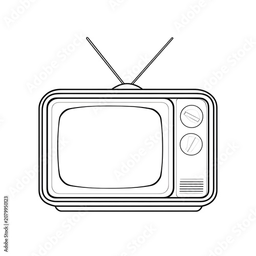 Old a television coloring page.