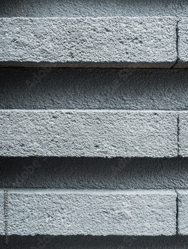 stacked rough concrete blocks with visible seams and coarse texture, cool gray tones conveying solidity and quiet austerity