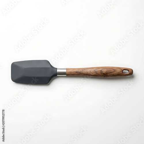 Minimalist Silicone Spatula Mockup on Clean White Background for Kitchenware Branding