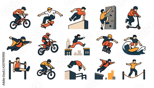BMX rider performing tricks skatepark.