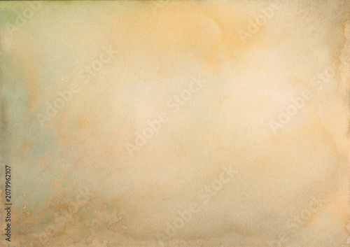 Antique Paper Texture with Soft Abstract Earthy Watercolor Wash Effect