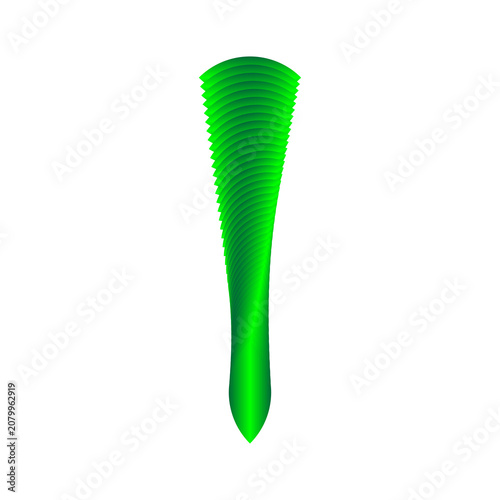 Abstract Green Curved Ribbon Transparent PNG Design Element