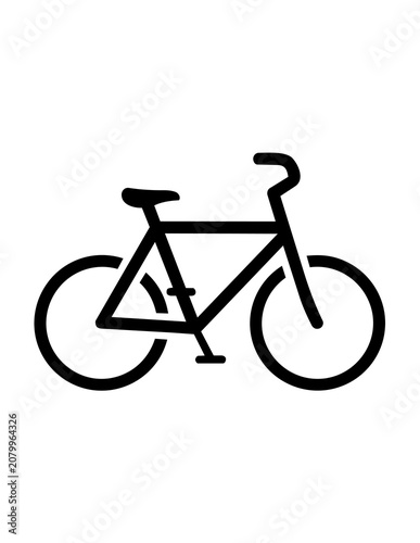Canvas Print Simple black bicycle icon design.
