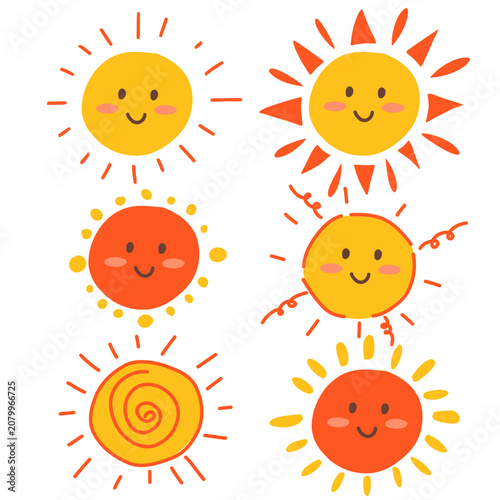 sun sunny easy drawing from childreen art