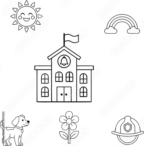 Playful Outline Icons for Creative Designs