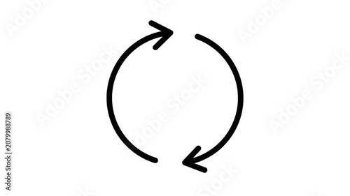 Refresh Sync Loop Animation Icon Video – Minimal Loading Update Icon Motion Graphic